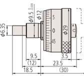 9,5 mm Gładka Płaska 15 mm 35 58,10 148-308 0-13 9,5 mm Z nakrętką mocującą Płaska 15 mm 35 6 65,60