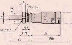 zaciskową Płaska Stal nierdzewna 40 6 186,00 148-858 0-13 mm 9,5 mm Z nakrętką zaciskową Sferyczna (SR4) - 40 6 155,00 Dokładność ±2 μm/0.0001" Podziałka 0,01 mm lub 0.001" Skok gwintu 0,5 mm lub 0.