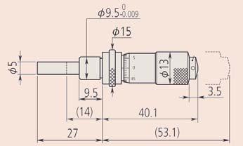 9,5 mm Gładka Sferyczna (SR4) - 40 67,10 148-804 0-13 mm 9,5 mm Z nakrętką Sferyczna (SR4) - 45 6 72,20 148-823 13-0 mm 9,5 mm Gładka Płaska Odczyt odwrotny 40 64,20 148-824 13-0 mm 9,5 mm Z nakrętką