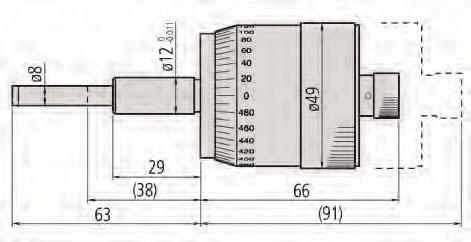 0001" Skok gwintu wrzeciona 0,5 mm lub 0.