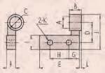 5 7.5 10 10 27.5 ø3.4 0.75 30,00 303574 ø9.5 11.5 ø15 20 40 8.5 10 20 15 35 ø4.5 1.25 33,00 303584* ø10 11.5 ø15 20 40 8.5 10 20 15 35 ø4.5 1.25 36,00 Uwaga : Uchwyty dla głowic mikrometrycznych z gładką tuleją chwytową posiadają szczelinę zaciskową.