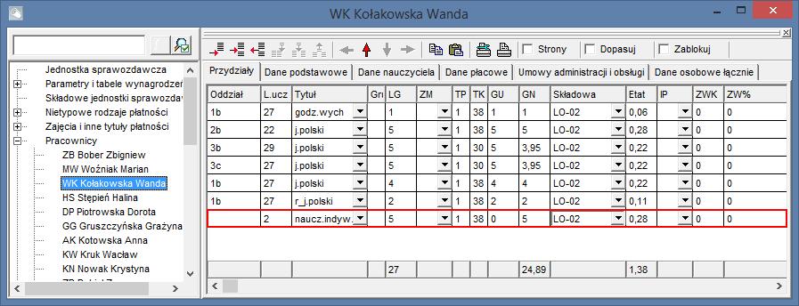 Jak opisać w arkuszu nauczanie indywidualne?