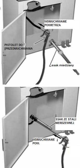 ROZWIAZYWANIE PROBLEMÓW OBJAWY USZKODZENIA PISTOLET NIE WYCZYSZCZONY, POMPA PRACUJE PROBLEM Z MYCIEM Spust nie jest zablokowany w pozycji otwartej Woda jest zbyt zanieczyszczona Niskie ciśnienie