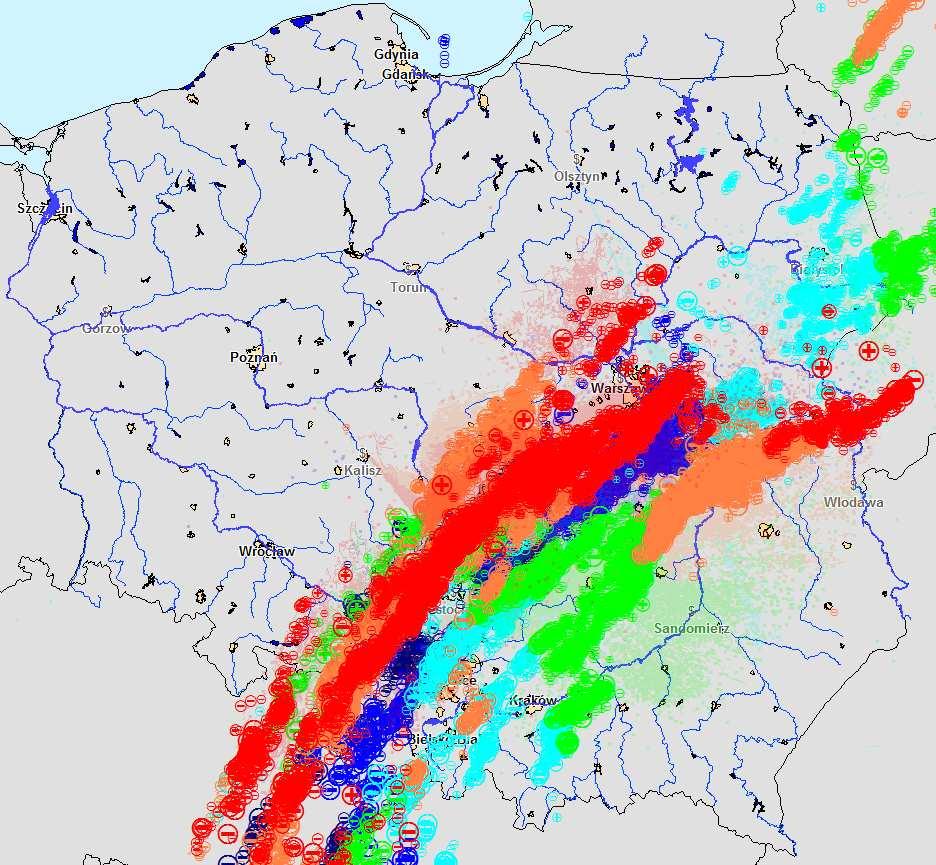 Automatyczny system detekcji i lokalizacji wyładowań atmosferycznych.