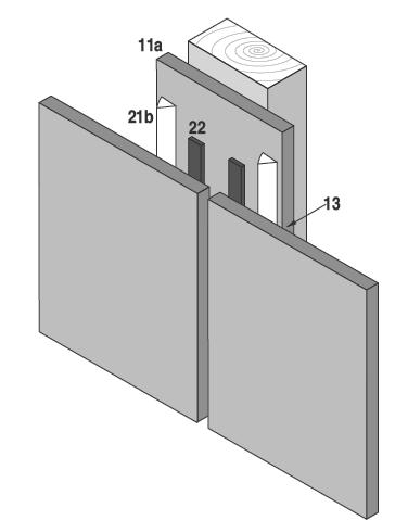 PROFIL aluminiowy Drewniana łata i pasek z Rockpanel Typ nośnej konstrukcji Strona 5 Klej /taśma Simson Foam tape 3mm klej w kształcie trójkąta Primer i płyta 11a Pasek Rockpanel 8 mm mechanicznie