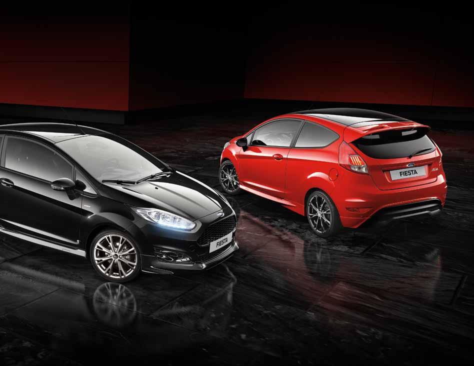 Ford Fiesta ST-Line Red (po prawej) i ST-Line