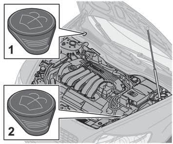 09 Obsługa techniczna samochodu 09 Oleje i płyny eksploatacyjne Uzupełnianie płynu do spryskiwaczy Zbiornik płynu do spryskiwaczy. Spryskiwacze szyby oraz reflektorów mają wspólny zbiornik płynu. 1.