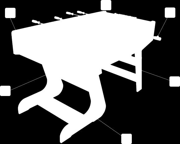 stołu rozłożonego do gry: L 137 x B 128 x H