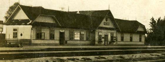 ZAWADA Budynek stacyjny w Zawadzie, 1915 r. /fotografia ze zbiorów prywatnych/.