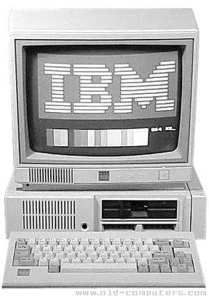 : magnetofon, opcja: FDD 5.25 1984 - IBM PC/AT Mikroprocesor: Intel 80286, 6MHz Pamięć RAM: 512 KB (do 3MB) Karta graficzna: EGA (640x350) System operacyjny: MS-DOS 3.