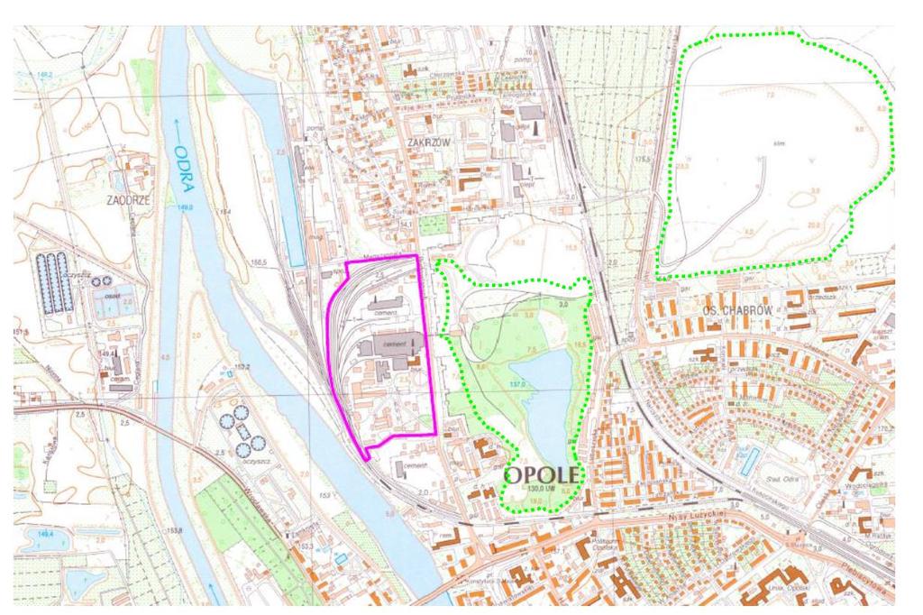 LOKALIZACJA ZAKŁADU Zgodnie z pismem Wydziału Urbanistyki Architektury i Budownictwa Urzędu Miasta Opola UAB.S.W.7328-98/04 z dnia 16 sierpnia 2004 r.