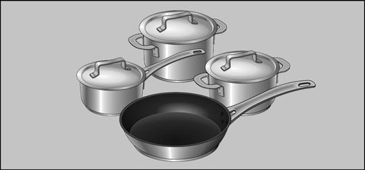 Odpowiednie naczynia Naczynie wok Akcesoria Ruszt dodatkowy wok Naczynie wok Palnik Palnik o podwójnym lub potrójnym wieńcu płomieni Minimalna średnica naczynia 22 cm Palnik szybki 22 cm 26 cm Palnik