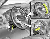 Cechy samochodu Hyundai aby wyłączyć podgrzewanie kierownicy, należy ponownie nacisnąć przycisk. lampka kontrolna na przycisku zgaśnie. Podgrzewanie kierownicy wyłącza się automatycznie po upływie ok.