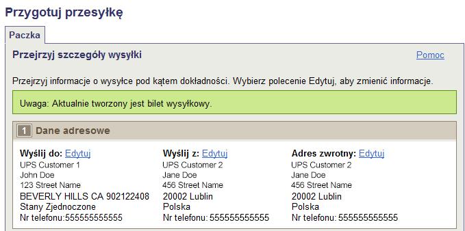 gotowości do wysyłki.