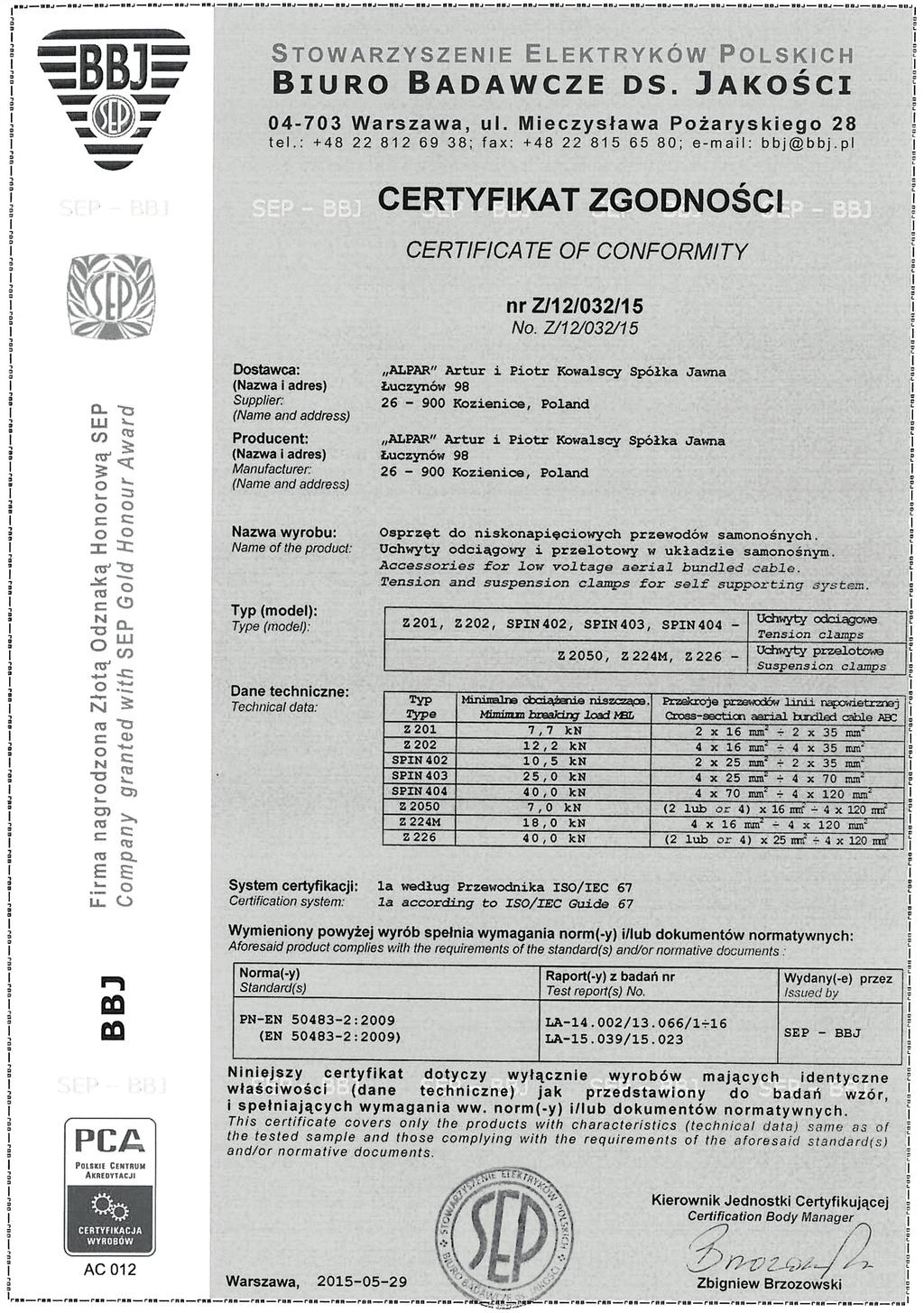 ALPAR Artur i Piotr Kowalscy Spółka Jawna 26-900 Kozienice