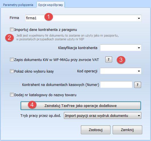 Współpraca z różnymi systemami sprzedaży WF-MAG Windows Po ustawieniu prawidłowych parametrów w konfiguracji importu mamy możliwość określenia dodatkowych opcji współpracy z programem WF-MAG Windows