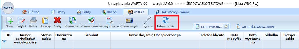 Lista certyfikatów/wnioskopolis W aplikacji AUW masz możliwość sprawdzenia sald