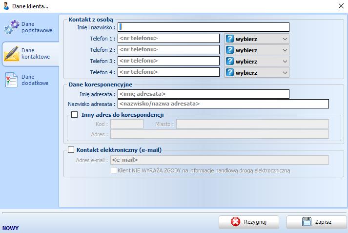Rejestracja umowy: WARTA DLA CIEBIE I RODZINY - rejestracja Klient dane kontaktowe W zakładce Dane kontaktowe uzupełnij dane Klienta: imię i nazwisko telefon kontaktowy