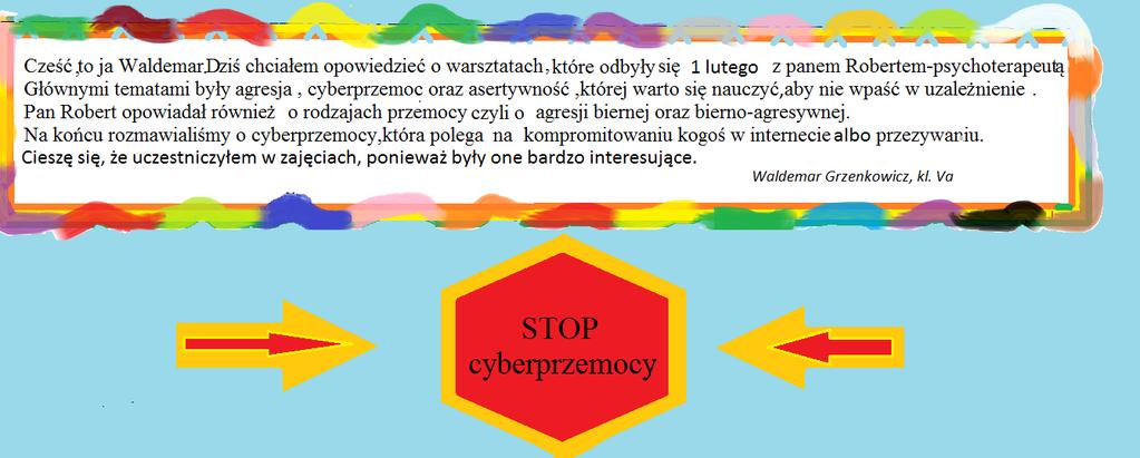 Cześć, to ja Waldemar. Dziś chciałem opowiedzieć o warsztatach, które odbyły się 1 lutego 2017r. z Panem Robertem - psychoterapeutą.