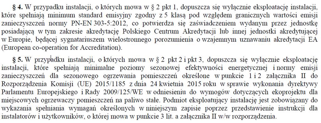 JSW KOKS S.A. wymagania dla kotłów małej mocy/emisyjność koksu opałowego Rodzaj emitowanego zanieczyszcze nia J.M.