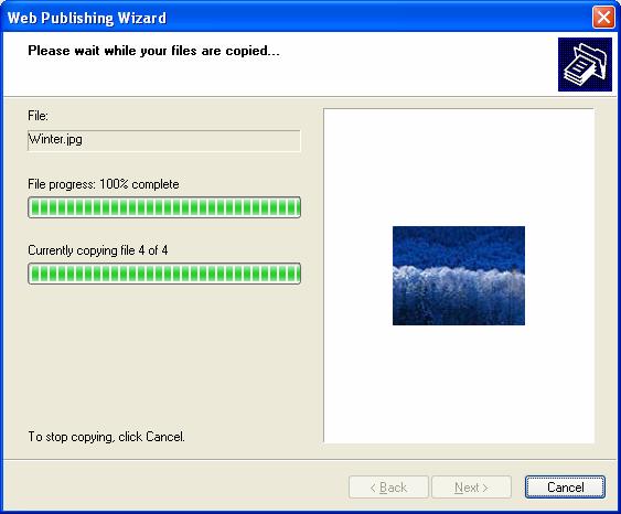 13. W System Windows rozpocznie przesyłanie zdjęć wraz z procentową realizacją zadania. 14.