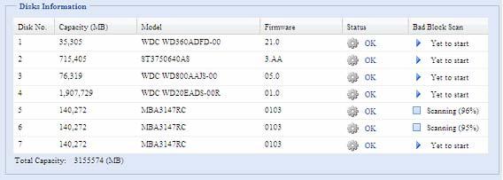 Current Pending Sector (tylko dla SATA HDD) Test Type (tylko dla SATA HDD) Test Result (tylko dla SATA HDD) Test Time (tylko dla SATA HDD) Ilość sektorów dysku twardego oczekujących na przetestowanie.