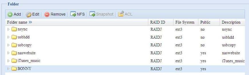 Snapshot Urządzenie Thecus N7700 / N7700PRO pozwala na wykonanie do 16 snapshotów. Aby wykonać zrzutu, należy wybrać dla macierzy RAID system plików ZFS.