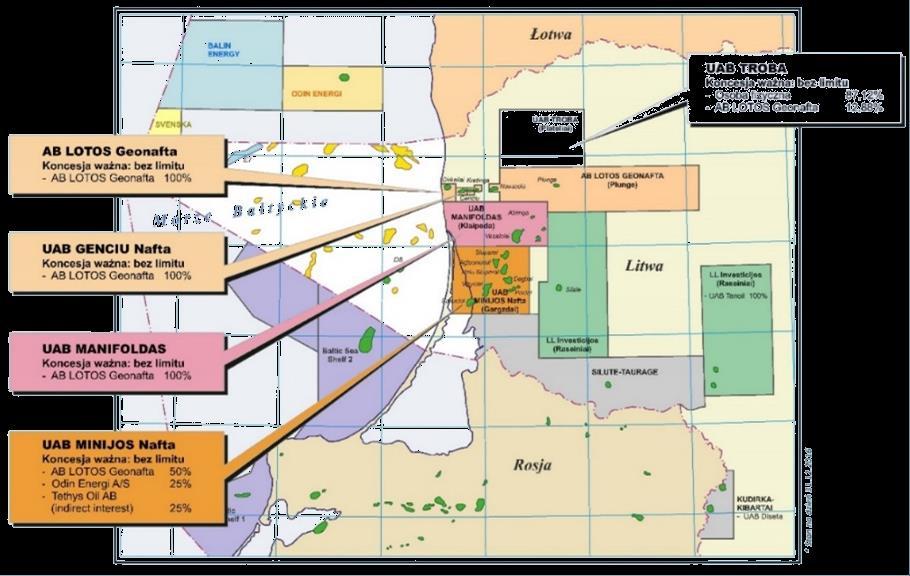 Grupa Kapitałowa AB LOTOS Geonafta Koncesje Grupy Kapitałowej AB LOTOS Geonafta na