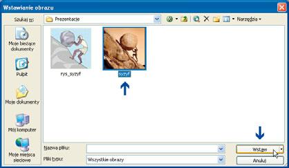 Rysunek.. Okno Wstawianie obrazu program PowerPoint Rysunek.. Slajd z obrazkiem w programie PowerPoint bibliografią 6 Opracuj kolejne slajdy.
