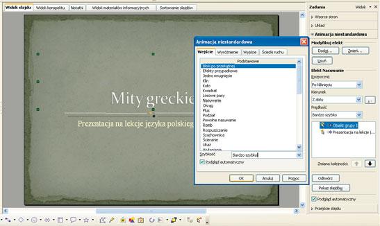 przechodzenia jednego slajdu w następny w czasie trwania prezentacji. Program PowerPoint W programie PowerPoint (rysunek 8.20.