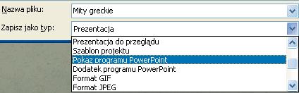 Ćwiczenie 8.5. Dodaj animacje i przejścia slajdów w prezentacji Mity greckie. Ustawienie pokazu slajdów Pokaz slajdów jest gotowym pokazem-filmem.