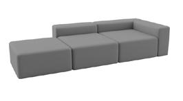 PODKOWA SOFA BROOKLYN BEIGE A welur