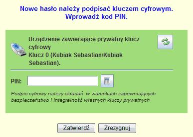 Przy wpisywaniu haseł trzeba zwrócić uwagę na wielkość wpisywanych liter. Przełączenie klawiatury w tryb wpisywania dużych liter będzie sygnalizowane komunikatem:.