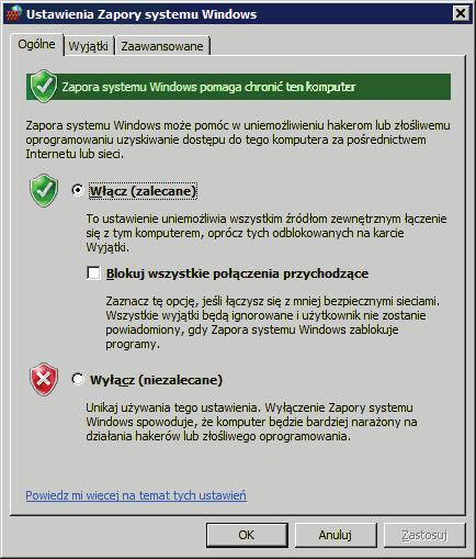 14 Podręcznik użytkownika Klucz sprzętowy Ustalenie parametrów pracy z Windows FireWall W celu przygotowania systemu do pracy po zainstalowaniu serwera kluczy sprzętowych należy otworzyć okno