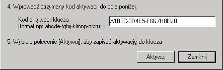 Następnie należy uruchamić program pomagający wypełnić i wysłać kartę rejestracyjną oraz prośbę o aktywację produktu do Działu Aktywacji Sage sp. z o.o. Uruchomienie programu następuje po wybraniu przycisku polecenia Zarejestruj program.