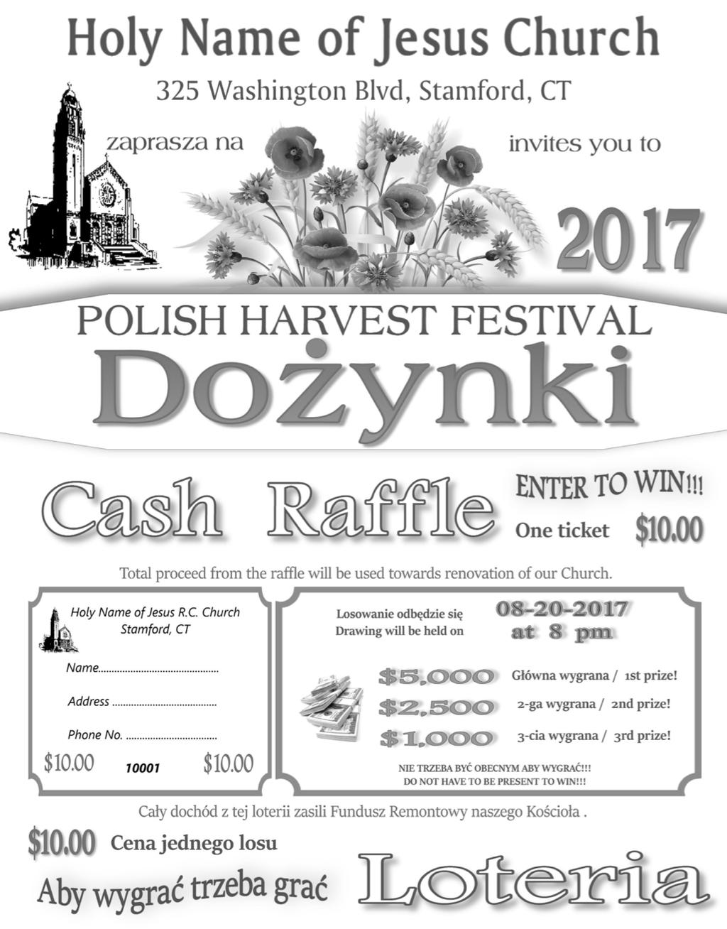 00 Our Weekly Goal is $7,000 to meet our operating expenses Your understanding and generous response to the many needs of our parish is very much appreciated. Serdeczne Bóg zapłać za Waszą ofiarność.