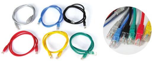 patchcordy AKCESORIA Patchcord cat 5 Wysokiej jakości kable sieciowe kategorii 5e wykonane z miedzi. Osłona z pcv z zalewaną końcówką RJ-45.