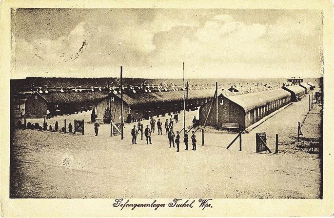German propaganda postcard from the Great War presenting the camp in Tuchola Ryc. 3.