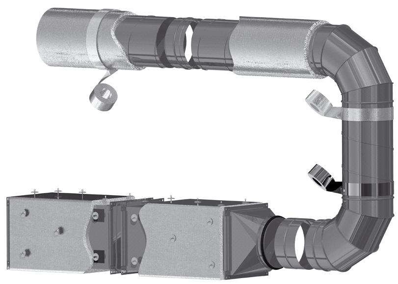 Instrukcja montażu Taśmy aluminiowe stosowane są bezpośrednio na odtłuszczoną blachę, który jest owijany dwu lub trzykrotnie w miejscu połączenia elementów.