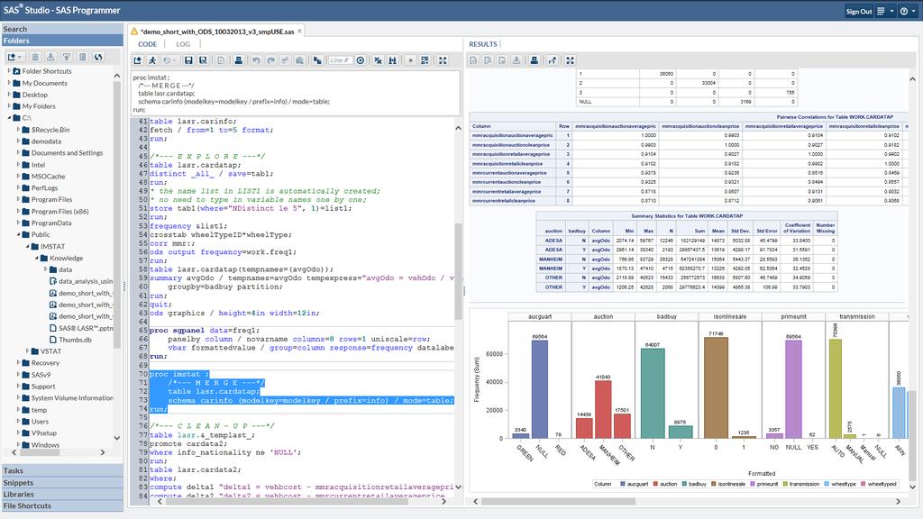 SAS IN-MEMORY STATISTICS FOR