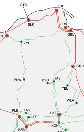 5. Sieć przesyłowa w obszarze środkowo-północnym kraju Dodatkowym efektem wszystkich opisanych wyżej działań było zmniejszenie strat przesyłowych w sieci najwyższych napięć.
