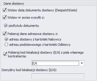 Rysunek 40 Kd prduktu wg nabywcy p zaznaczeniu teg pla, należy wybrać z listy standardwe ple własne, które zawiera infrmacje kdzie prduktu.