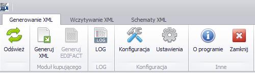 7.2 Generwanie XML Generwanie pliku XML t klejna zakładka, w której znajdują się pcje: Rysunek 87 Odśwież wybranie tej pcji spwduje dświeżenie listy zamówień d wygenerwania; Generuj XML ta pcja