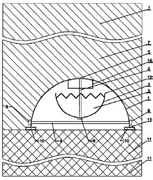 urządzenie składa się z cylindra (1) sedymentacyjnego, w którym znajduje się mieszadło (2), zaś cylinder (1) sedymentacyjny posiada dno (3) wykonane z folii poliestrowej, poniżej którego umieszczone