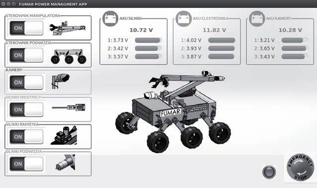 Mobilny robot manipulacyjny wykorzystujący technologie Internetu Rzeczy w systemie sterowania i monitorowania Rys. 13.