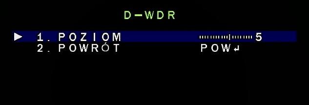 D-WDR Cyfrowy szeroki zakres dynamiki - Funkcja pozwalająca na uwidocznienie w kontrastowych planach obserwacyjnych