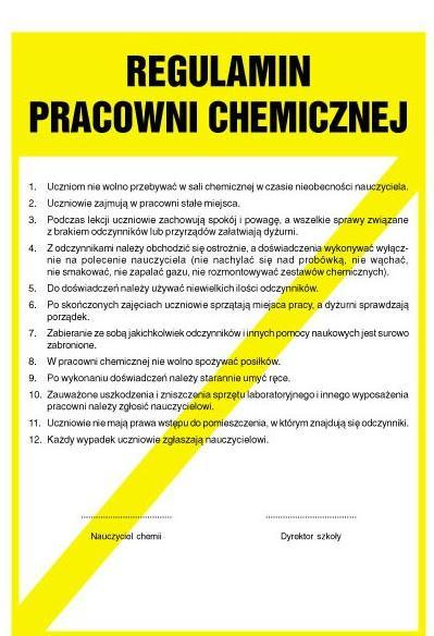 8/ W warsztacie, laboratorium i pracowni wywiesza się w widocznym i łatwo