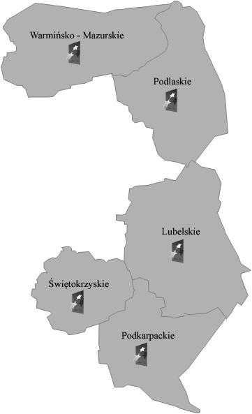 PROJEKT wymagania i warunki Realizowane na terytorium makroregionu Polski Wschodniej województwa: lubelskie, (50%) podkarpackie, (50%) podlaskie, (50%)