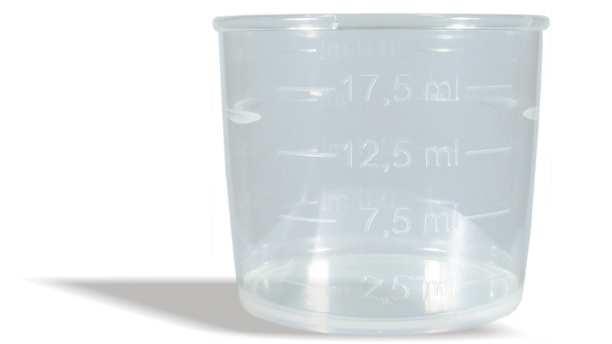 Kieliszki (miarki) Measuring cups 22,5 PD*K*5ML Kieliszek o pojemności 5ml ze skalą 1-2-3-4-5 (pasuje do nakrętek PN*18, PN*18PII) Measurign cup 5ml with