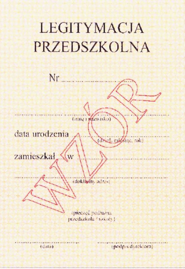 Wzór nr 15 8 skreślono LEGITYMACJA